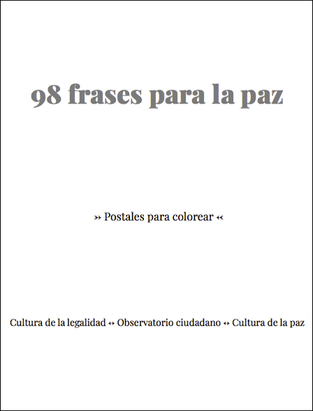 Imagen Libro 98 frases para la paz